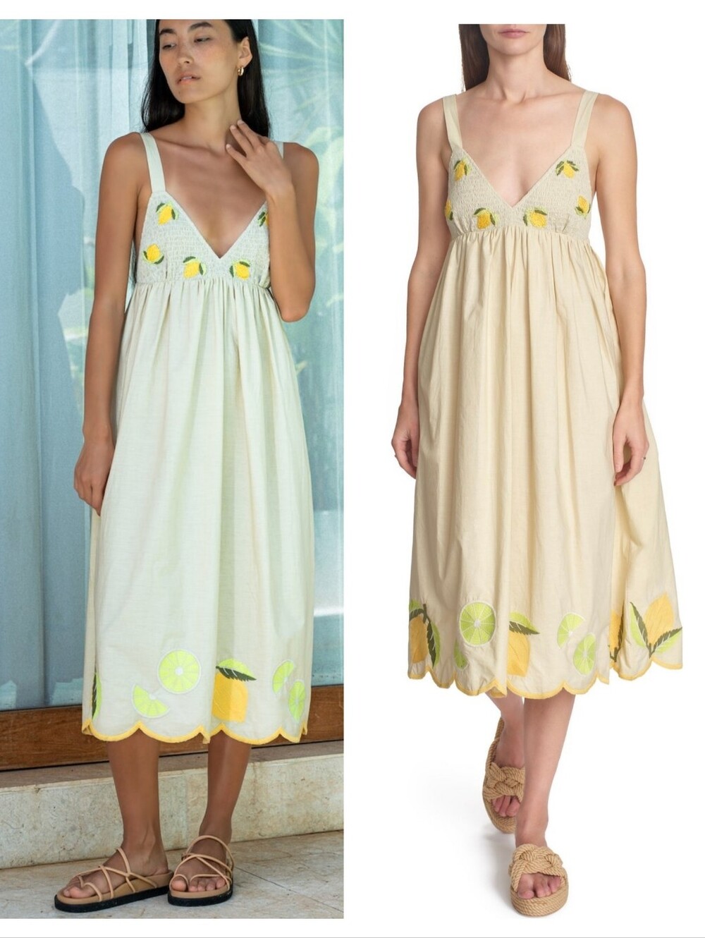 Corey Lynn Calter Frankie Dress Lemons Novelty Vacay Summer Size Small